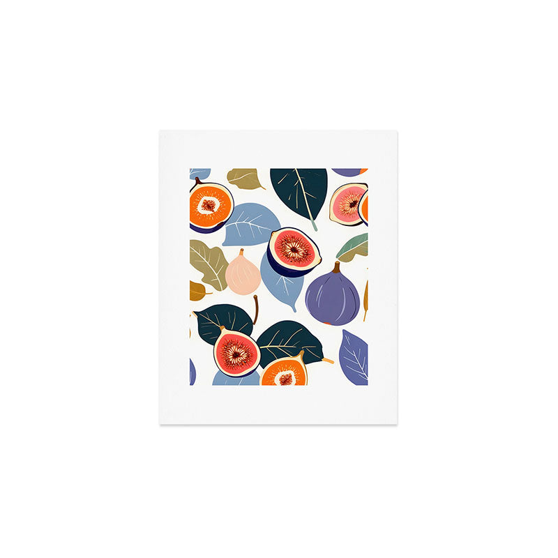 Fig Bohème, Botanical Fruits Food Nature, Vintage Plants Free-style Illustration Jungle, Garden Forest Summer Juicy Bohemian Sweetness Art Print Gallery Image 1