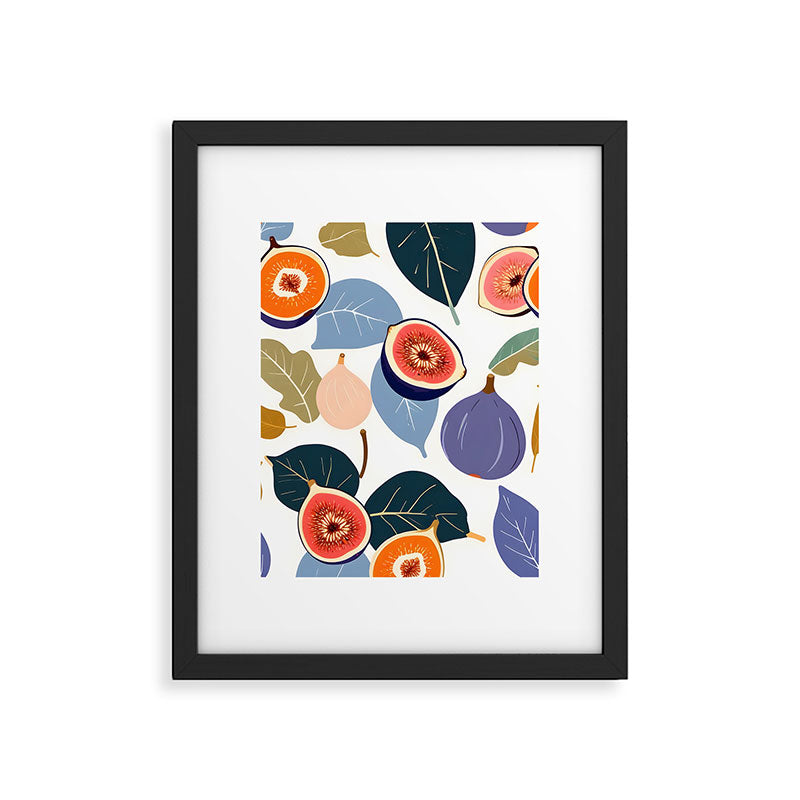 Fig Bohème, Botanical Fruits Food Nature, Vintage Plants Free-style Illustration Jungle, Garden Forest Summer Juicy Bohemian Sweetness Framed Art Print Gallery Image 5