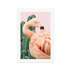 Flamingo & Cactus #society6 #decor #buyart Art Print Gallery Image 1