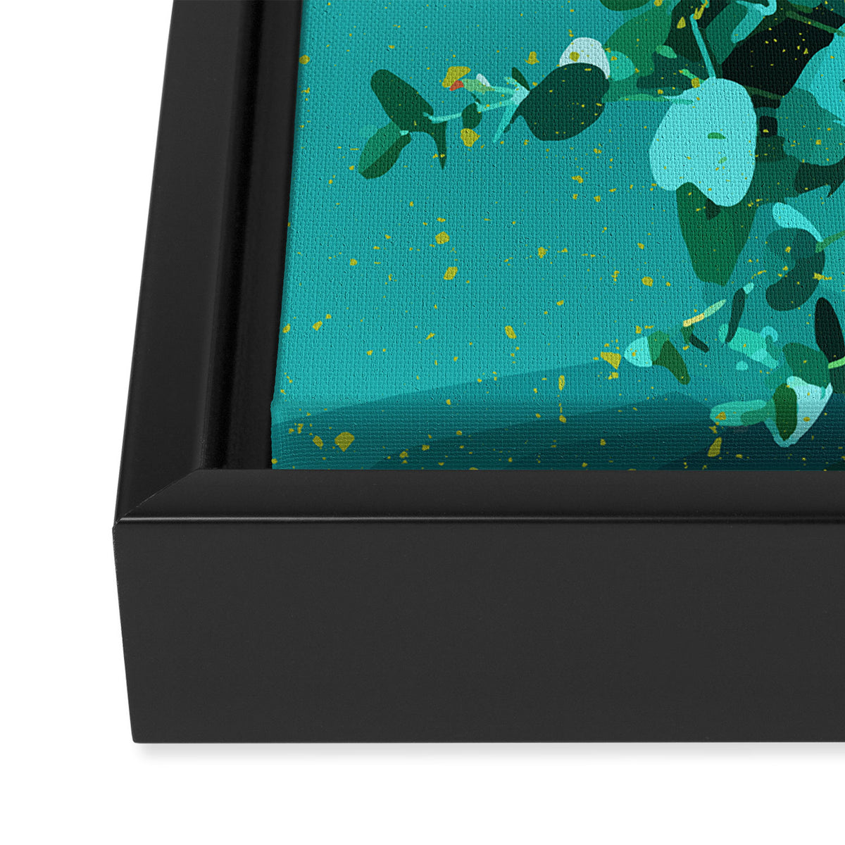 Floral & Confetti #digitalart #floral Framed Canvas Print Gallery Image 3