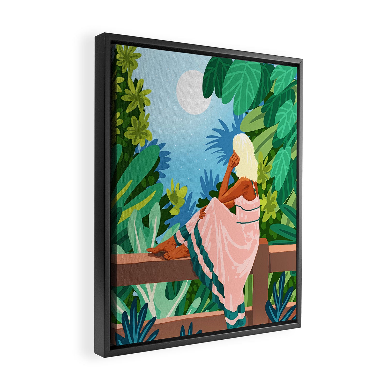 Forest Moon Bohemia Framed Canvas Print Gallery Image 2
