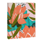 Forever in My Garden | Abstract Botanical Nature Plants Floral Painting | Quirky Modern Contemporary Canvas Print Gallery Image 6