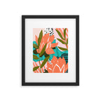 Forever in My Garden | Abstract Botanical Nature Plants Floral Painting | Quirky Modern Contemporary Framed Art Print Gallery Image 5