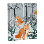 Fox Snow Walk, Animals Wildlife Winter, New Years Christmas Forest Wildlife Painting Canvas Print Gallery Image 6