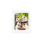 Game Weekend, Monkey Pastel Tropical Playing Cards, Fun Eclectic Party Drinks Alcohol Jungle, Wild Animals Friends Hangout Painting Art Print Gallery Image 1