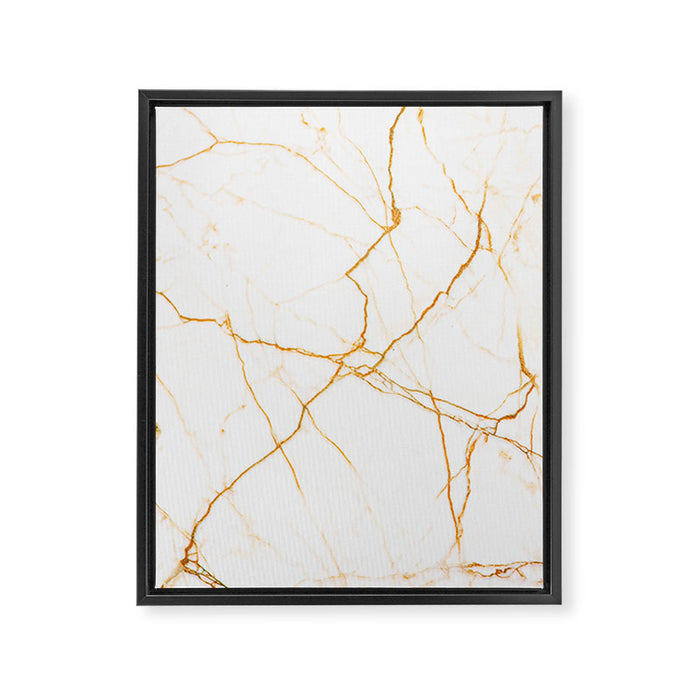 Gold + Marble Framed Canvas Print Gallery Image 1