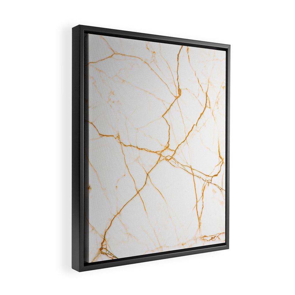 Gold + Marble Framed Canvas Print Gallery Image 2