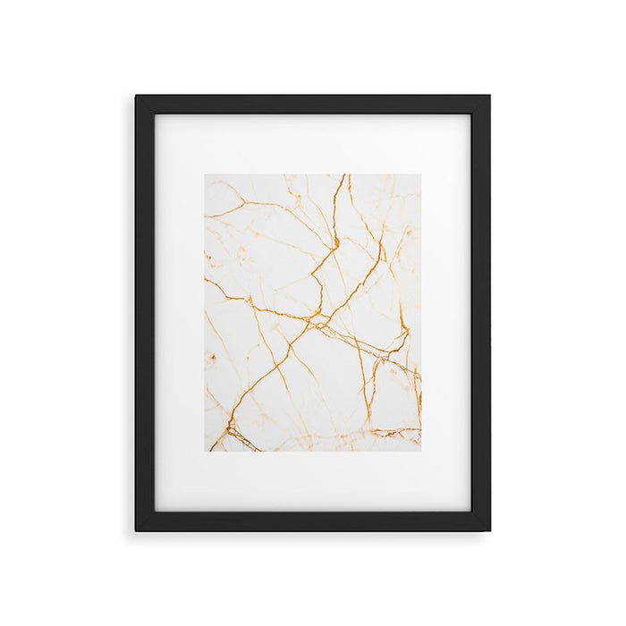Gold + Marble Framed Art Print Gallery Image 1