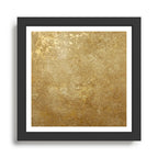 Gold Rush, Golden Shimmer Texture, Exotic Metallic Shine Graphic Design Framed Art Print Gallery Image 1