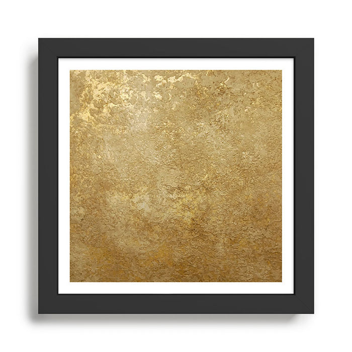 Gold Rush, Golden Shimmer Texture, Exotic Metallic Shine Graphic Design Framed Art Print Gallery Image 1