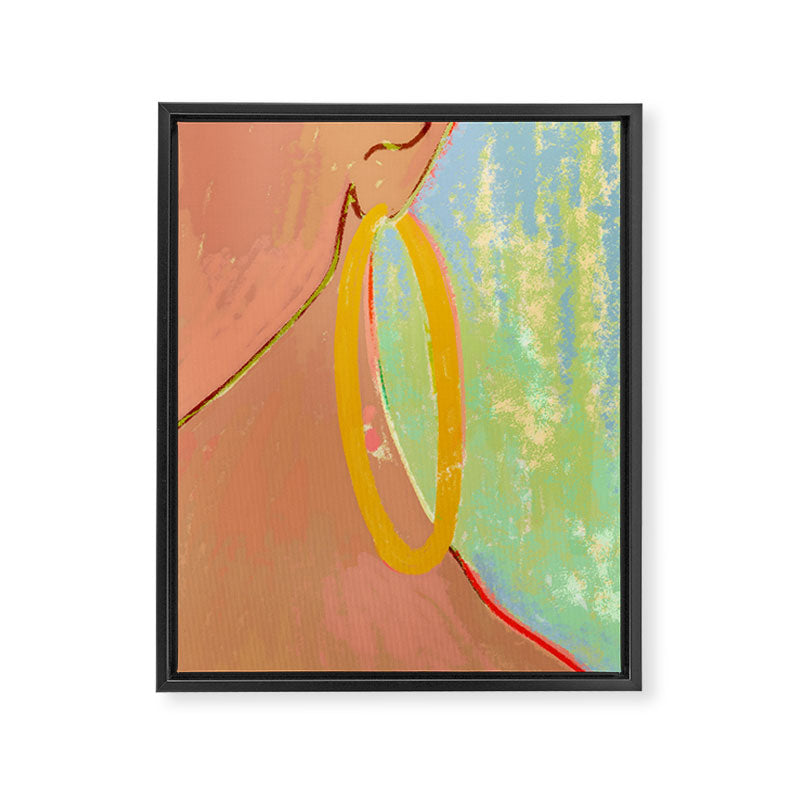 Golden Hoops Framed Canvas Print Gallery Image 6