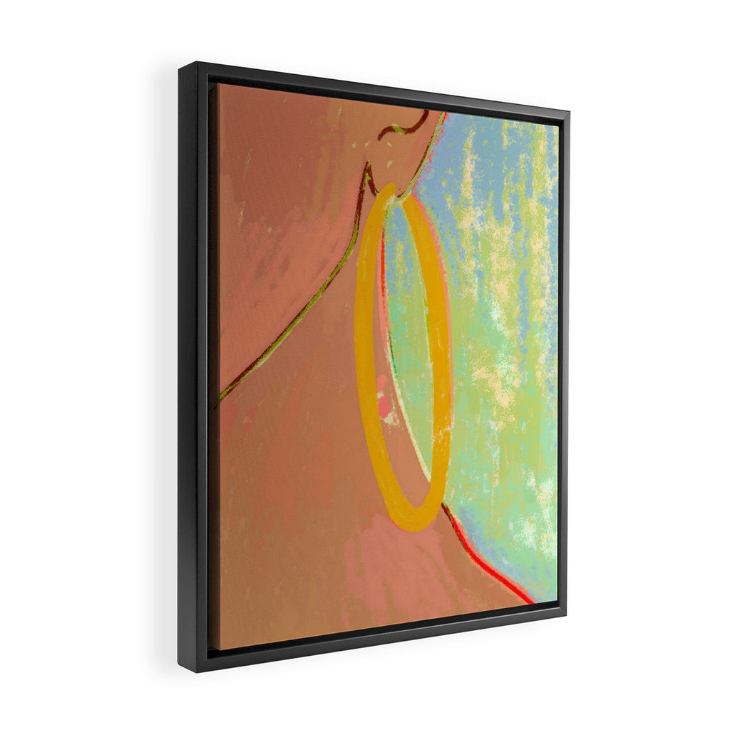 Golden Hoops Framed Canvas Print Gallery Image 2