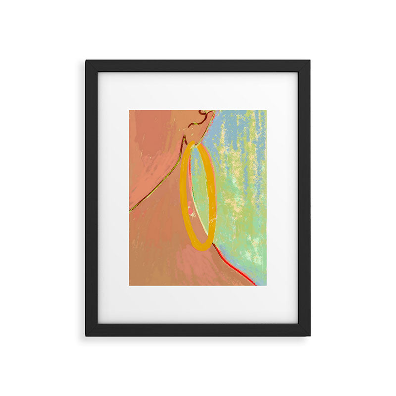 Golden Hoops Framed Art Print Gallery Image 5