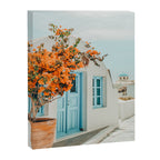 Greece Airbnb, Greece Photography Travel Digital Art, Scenic Landscape Architecture, White Building Canvas Print Gallery Image 6