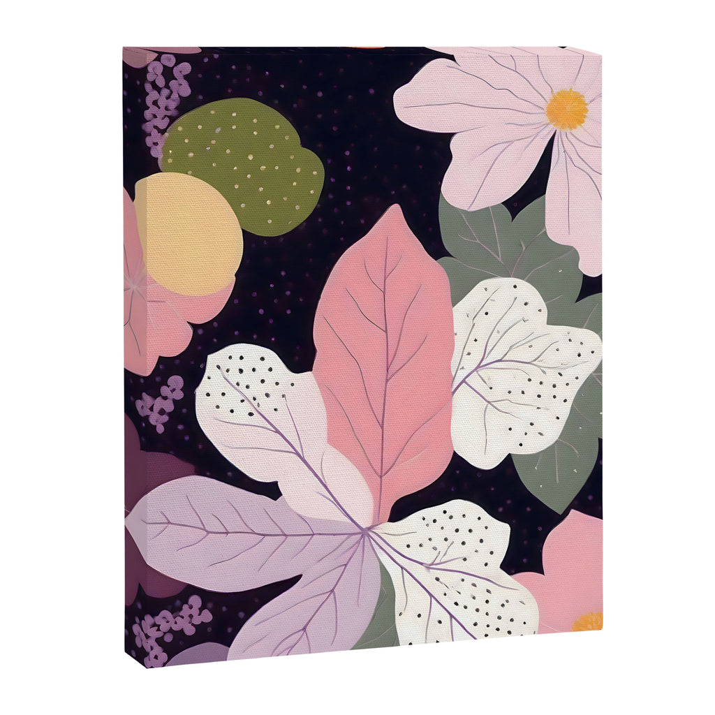 Hope Blossoms, Nature Botanical Dark Garden, Positivity Blush Pastel Bohemian, Vintage Illustration Painting Neutral Eclectic Plants Canvas Print Gallery Image 6