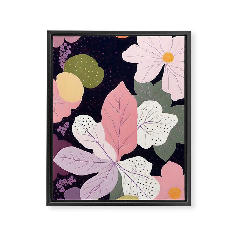 Hope Blossoms, Nature Botanical Dark Garden, Positivity Blush Pastel Bohemian, Vintage Illustration Painting Neutral Eclectic Plants Framed Canvas Print Gallery Image 6