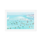 Hot Summer Day | Beachy Watercolor Painting | Ocean Sea Surf Swim | Vacation Travel Staycation Waves Art Print Gallery Image 1