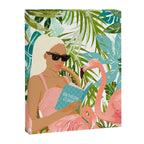 How To Become a Flamingo Illustration, Human Nature Connection, Woman Fashion Travel Canvas Print Gallery Image 6