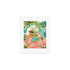 How To Become a Flamingo Illustration, Human Nature Connection, Woman Fashion Travel Art Print Gallery Image 1
