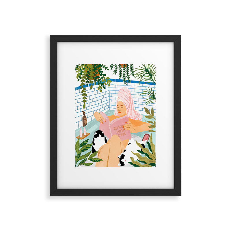 How To Have A Cat Spa Day At Home | Modern Bohemian Home Décor | Pet Bathroom Urban Jungle  Framed Art Print Gallery Image 4