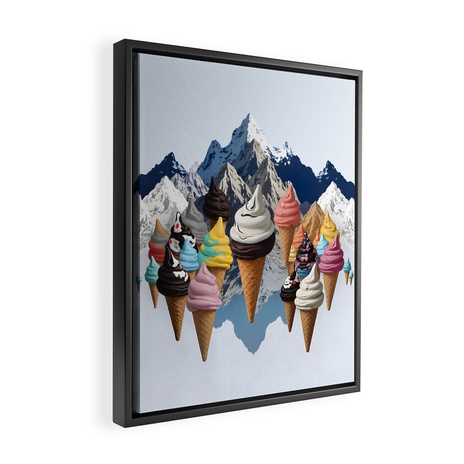 Ice cream Mountains Framed Canvas Print Gallery Image 2