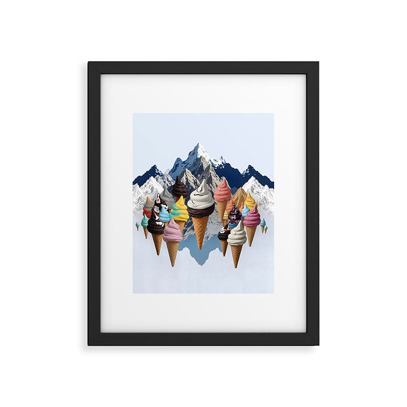 Ice cream Mountains Framed Art Print Gallery Image 5
