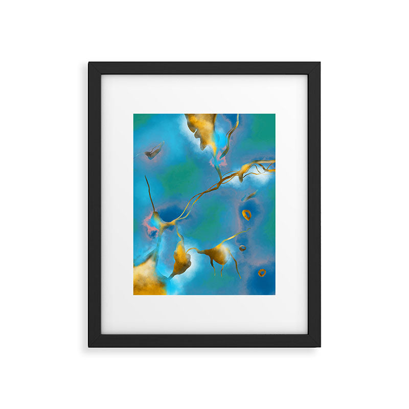 In My Veins, Abstract Marble Gold Texture, Eclectic Painting Resin Bohemian, Contemporary Luxe Chic Luxury Framed Art Print Gallery Image 5