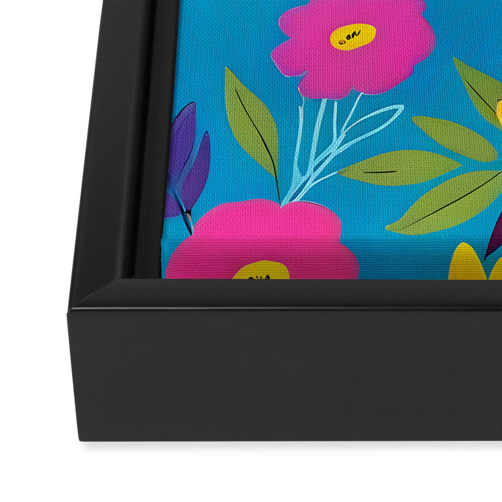 Indigo Blossom Framed Canvas Print Gallery Image 3