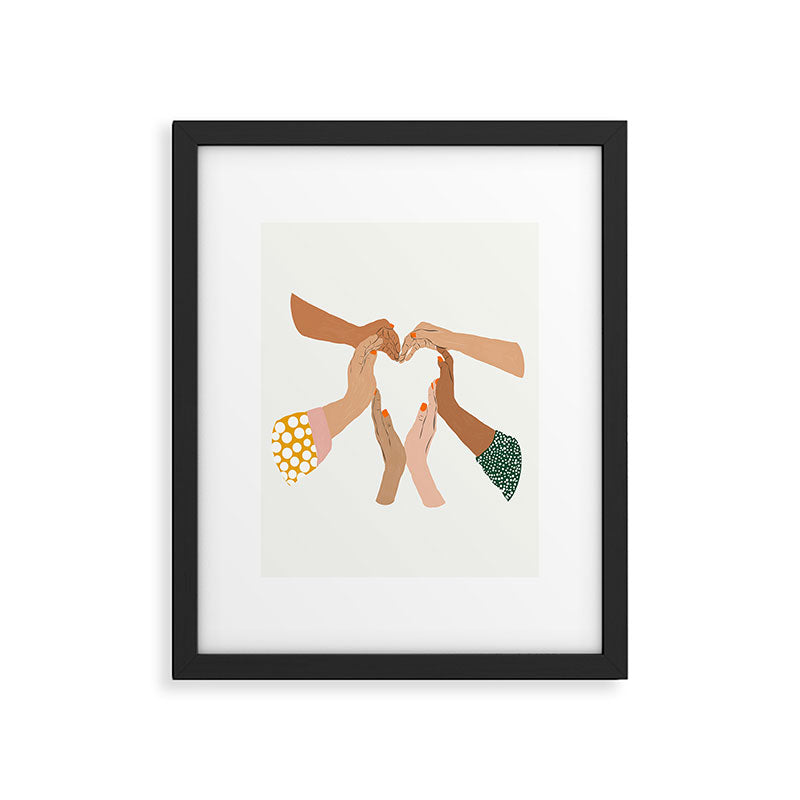 Indiscrimination | Anti-Racism Painting | Unity Illustration | Women Empowerment Growth Mindset Framed Art Print Gallery Image 6