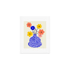 Inheritance, Flower Pot Botanical Floral, Eclectic Bohemian Concept Pop of Color, Dopamine Positivity Plants Nature Heredity Contemporary Art Print Gallery Image 1