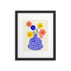Inheritance, Flower Pot Botanical Floral, Eclectic Bohemian Concept Pop of Color, Dopamine Positivity Plants Nature Heredity Contemporary Framed Art Print Gallery Image 5
