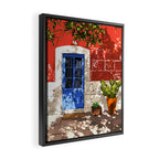 Intentful Living | Summer Architecture Travel Positivity | Optimism Good Vibes Bohemian House Door Framed Canvas Print Gallery Image 2