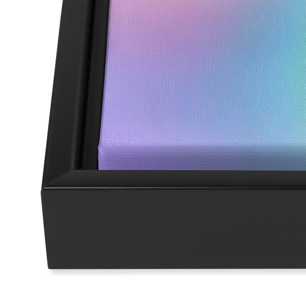 Iridescent Series 01, Pastel Gradient Holograph Energy, Aura Spiritual Vibrant Minimal, Abstract Aesthetic Bohemian Framed Canvas Print Gallery Image 3