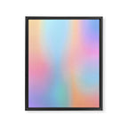 Iridescent Series 01, Pastel Gradient Holograph Energy, Aura Spiritual Vibrant Minimal, Abstract Aesthetic Bohemian Framed Canvas Print Gallery Image 6