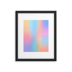 Iridescent Series 01, Pastel Gradient Holograph Energy, Aura Spiritual Vibrant Minimal, Abstract Aesthetic Bohemian Framed Art Print Gallery Image 5