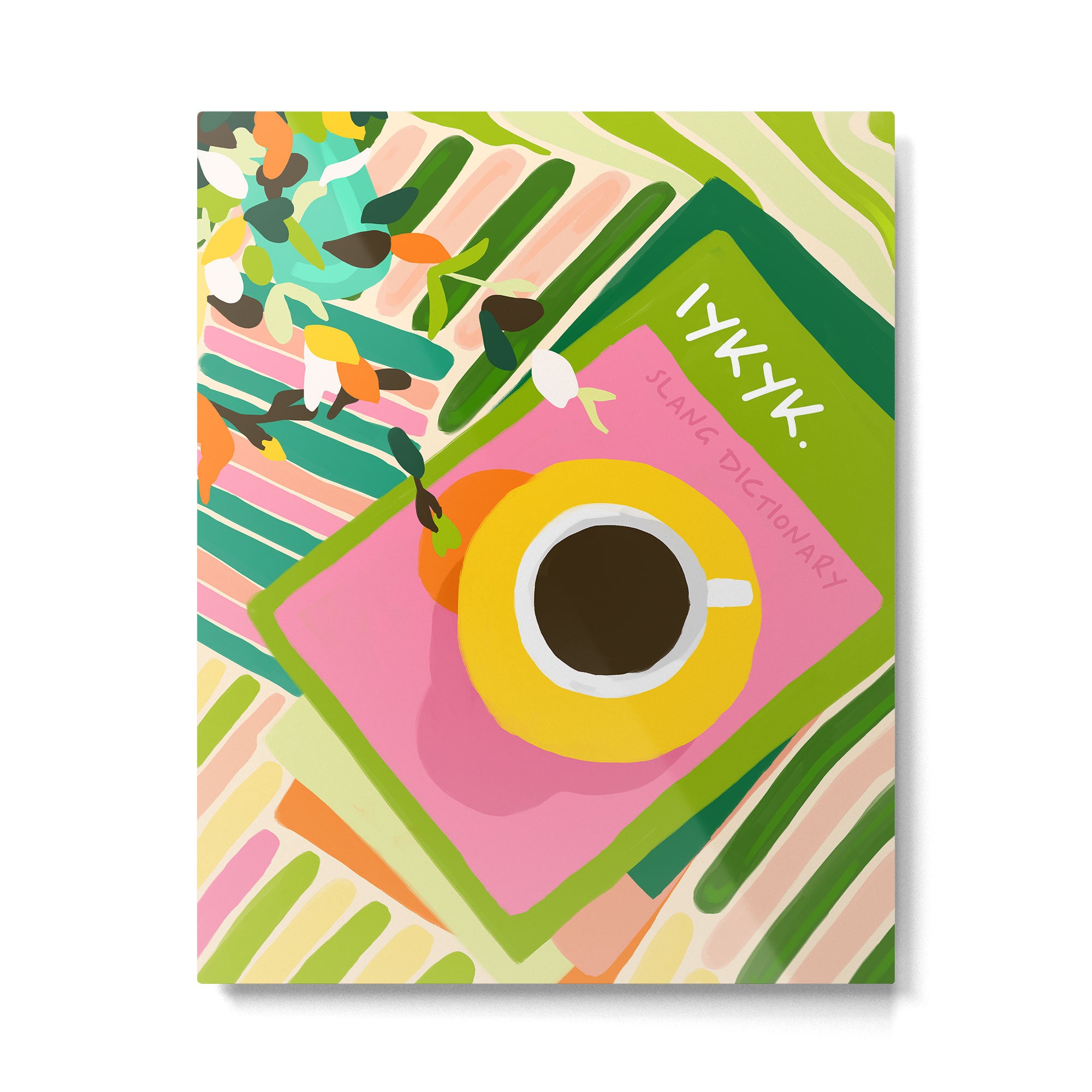 IYKYK, If You Know You Know, Typography Tea American Slang Quote Quirky, English Language Communication Millennials Whimsical Fun, Eclectic Bohemian Contemporary Painting Words Attitude Metal Print Gallery Image 4