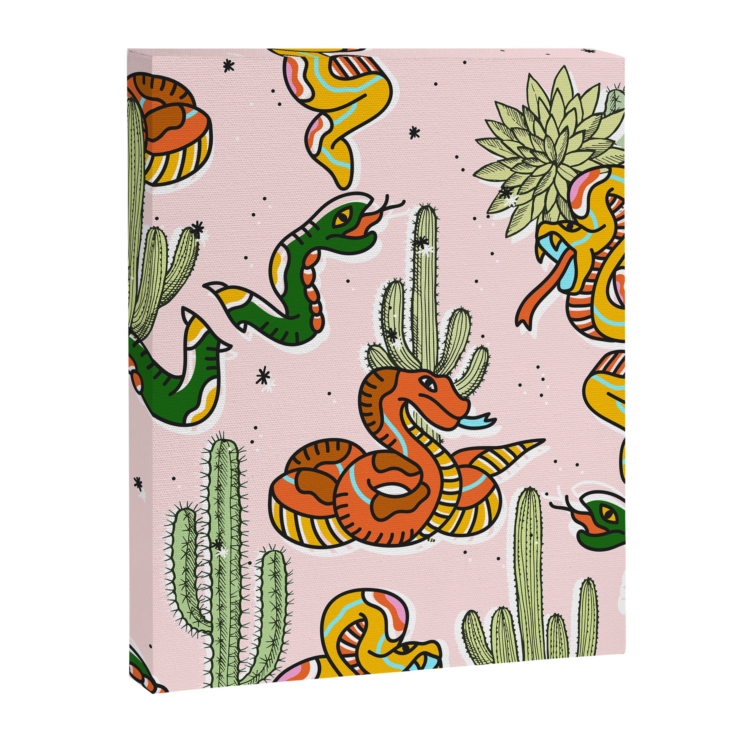 Join Or Die #illustration #wildlife #pattern Canvas Print Gallery Image 8