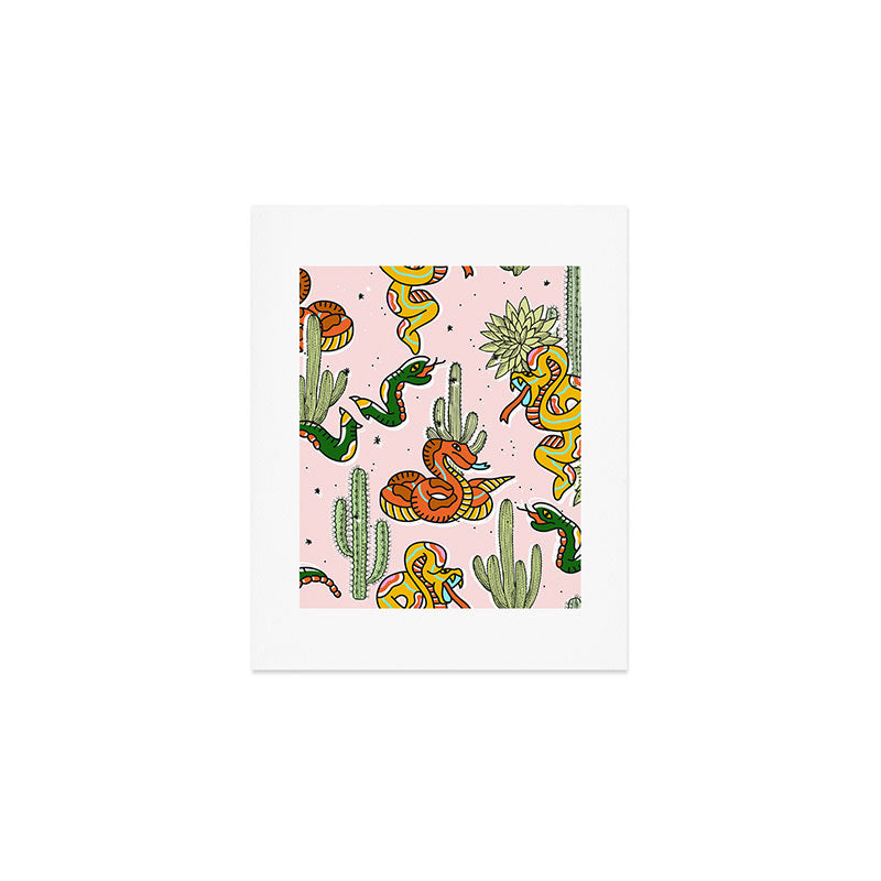 Join Or Die #illustration #wildlife #pattern Art Print Gallery Image 1