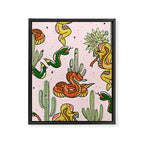 Join Or Die #illustration #wildlife #pattern Framed Canvas Print Gallery Image 8