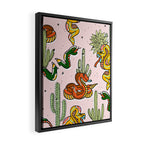 Join Or Die #illustration #wildlife #pattern Framed Canvas Print Gallery Image 2