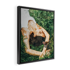 Jungle Nap Painting, Nature Illustration, Woman & Birds Portrait Framed Canvas Print Gallery Image 2