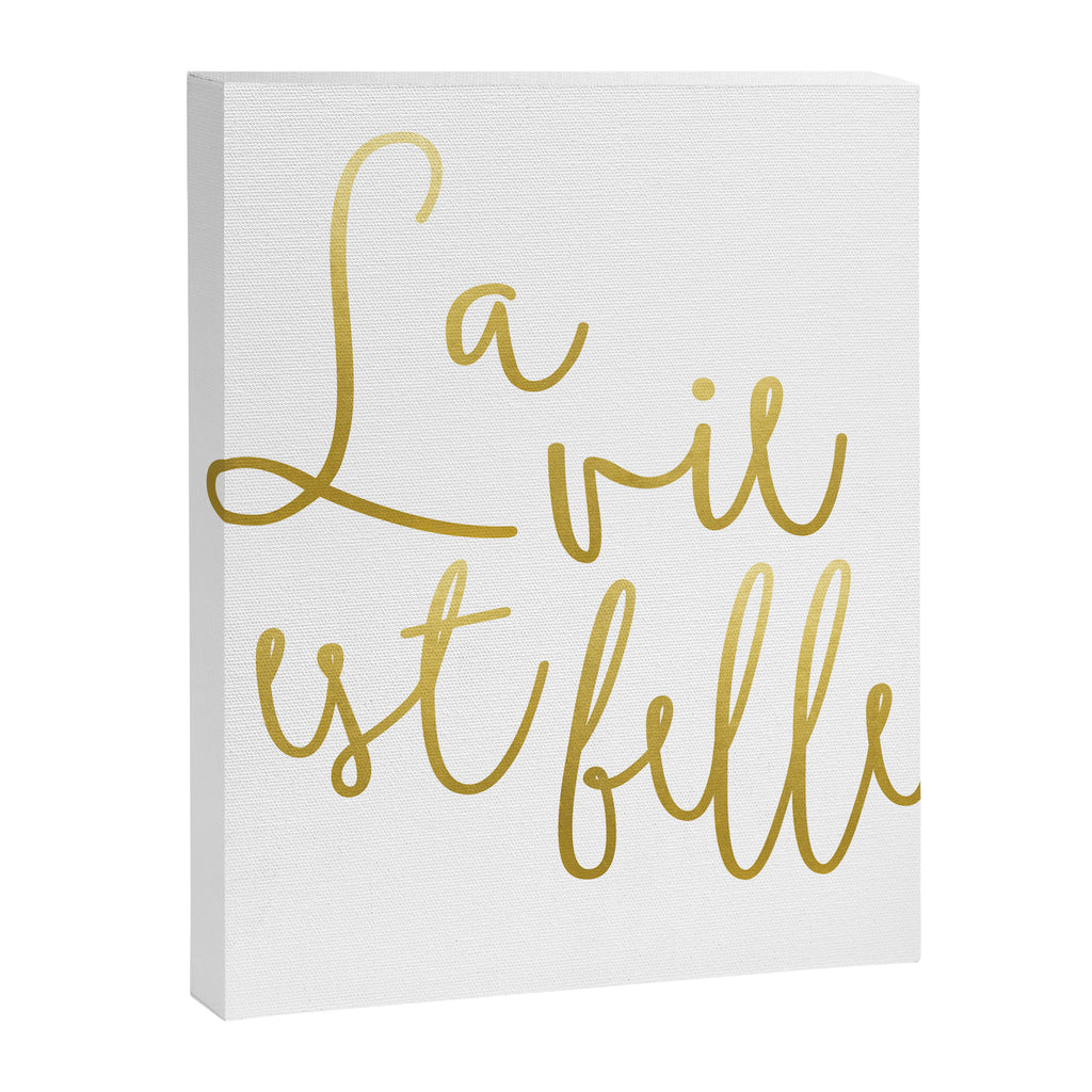 La vie est belle #society6 #typography #buyart Canvas Print Gallery Image 6