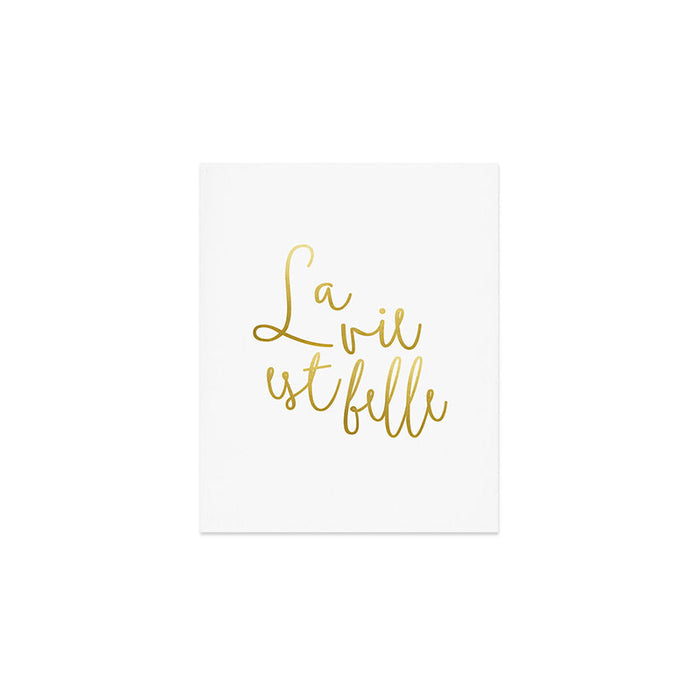 La vie est belle #society6 #typography #buyart Art Print Gallery Image 1