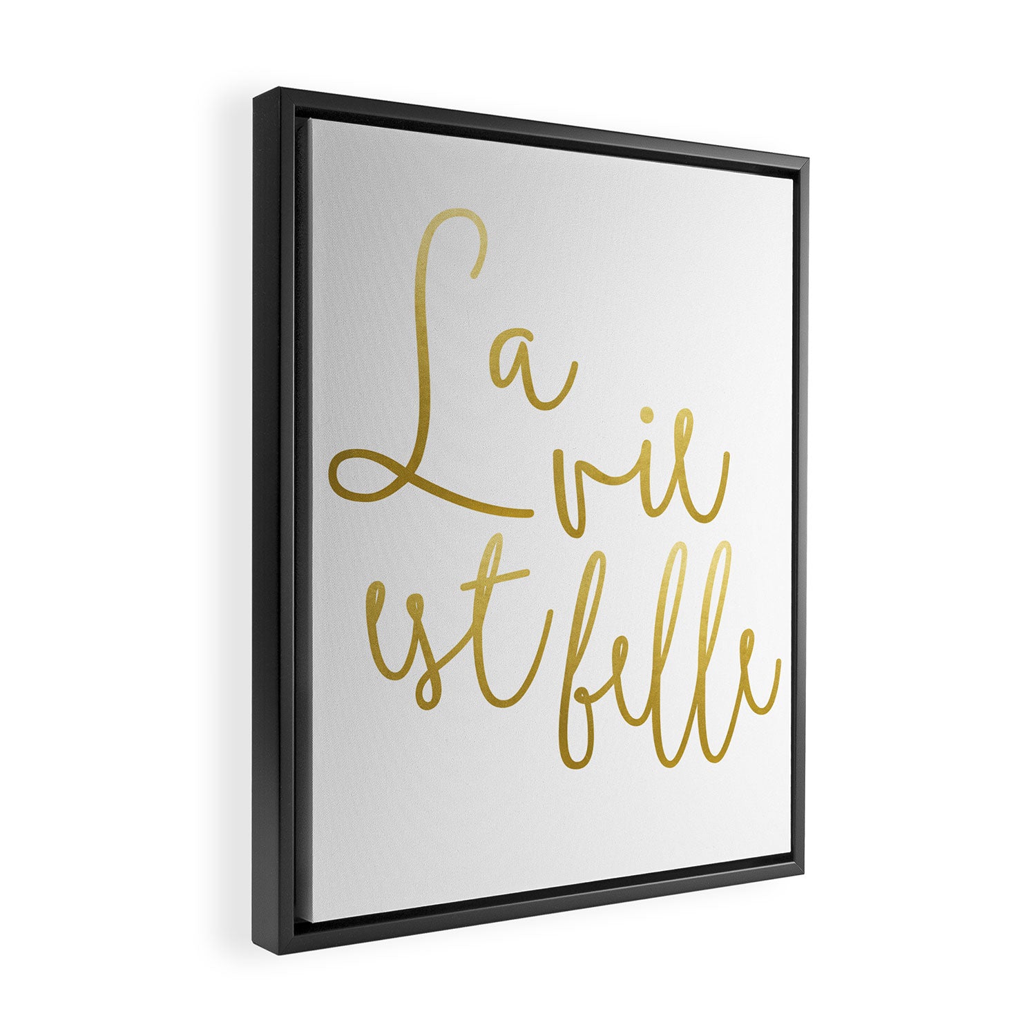 La vie est belle #society6 #typography #buyart Framed Canvas Print Gallery Image 2