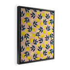 Lemon Goodness, Botanical Nature Forest Illustration, Bohemian Blush Colorful Painting Framed Canvas Print Gallery Image 2
