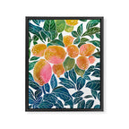 Lemons | Watercolor Modern Boho Botanical Painting | Pastel Summer Jungle Garden Juicy Fresh Framed Canvas Print Gallery Image 6