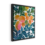 Lemons | Watercolor Modern Boho Botanical Painting | Pastel Summer Jungle Garden Juicy Fresh Framed Canvas Print Gallery Image 2
