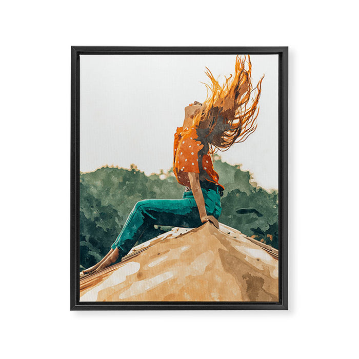 Live Free, Freedowm Woman Empower Painting, Fashion Female Human Rights Framed Canvas Print Gallery Image 1