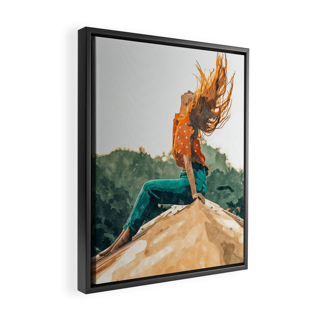 Live Free, Freedowm Woman Empower Painting, Fashion Female Human Rights Framed Canvas Print Gallery Image 2