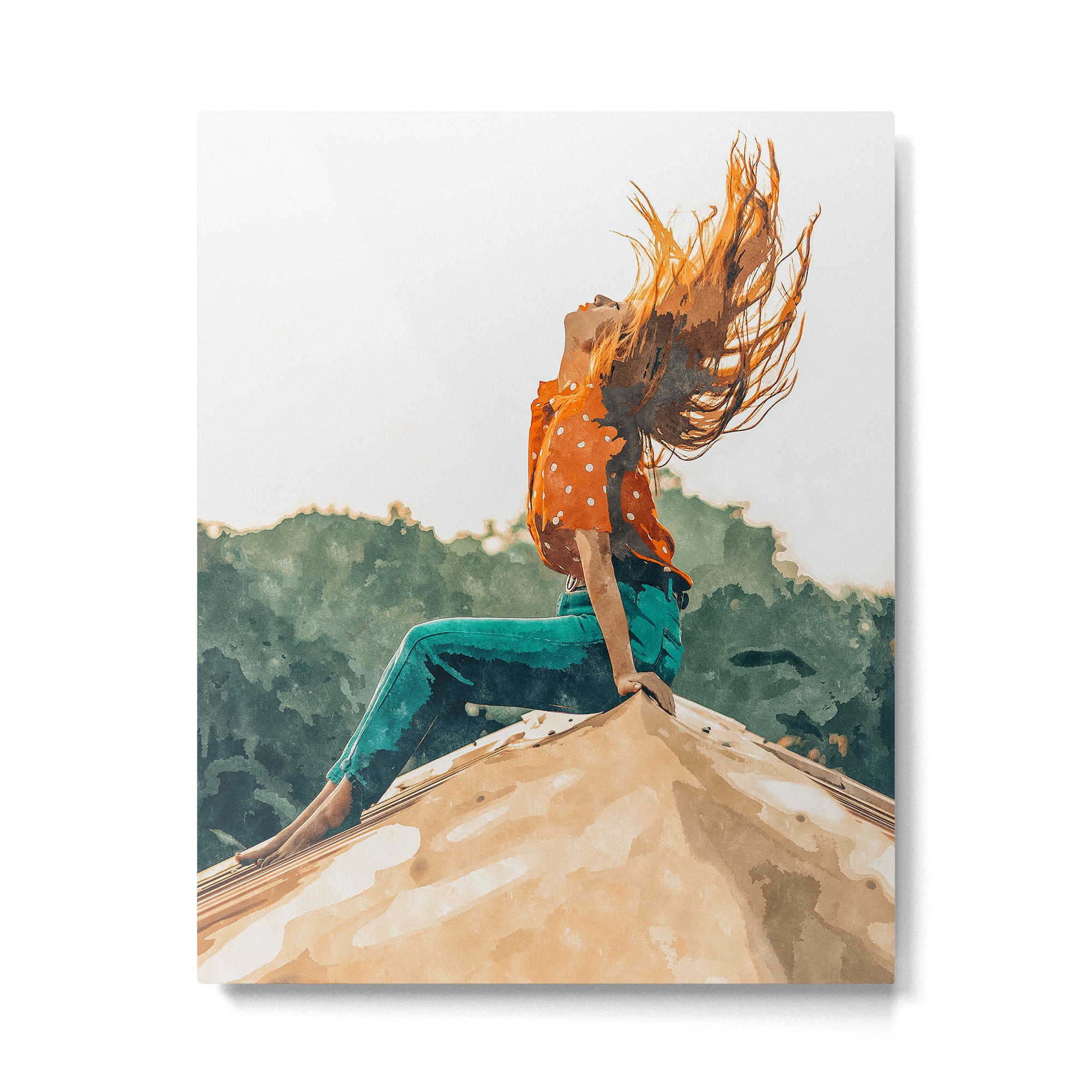 Live Free, Freedowm Woman Empower Painting, Fashion Female Human Rights Metal Print Gallery Image 4